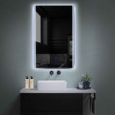 Specchio LED Verticale | Pulsante touch | Luce bianca fredda - Reyze Serie Edge Modello 7